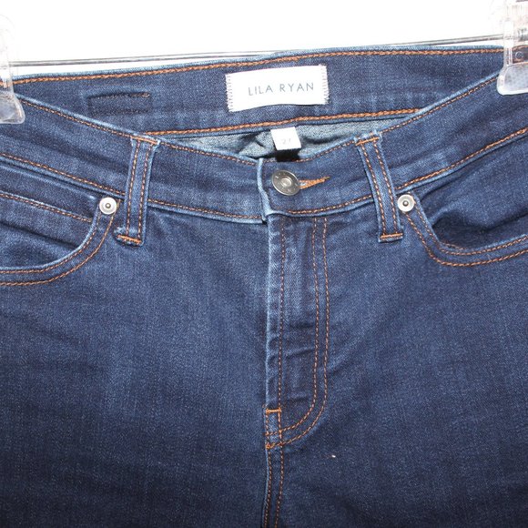 💙 Lila Ryan Dark Wash Straight Leg Jeans Size 27 - Picture 1 of 8